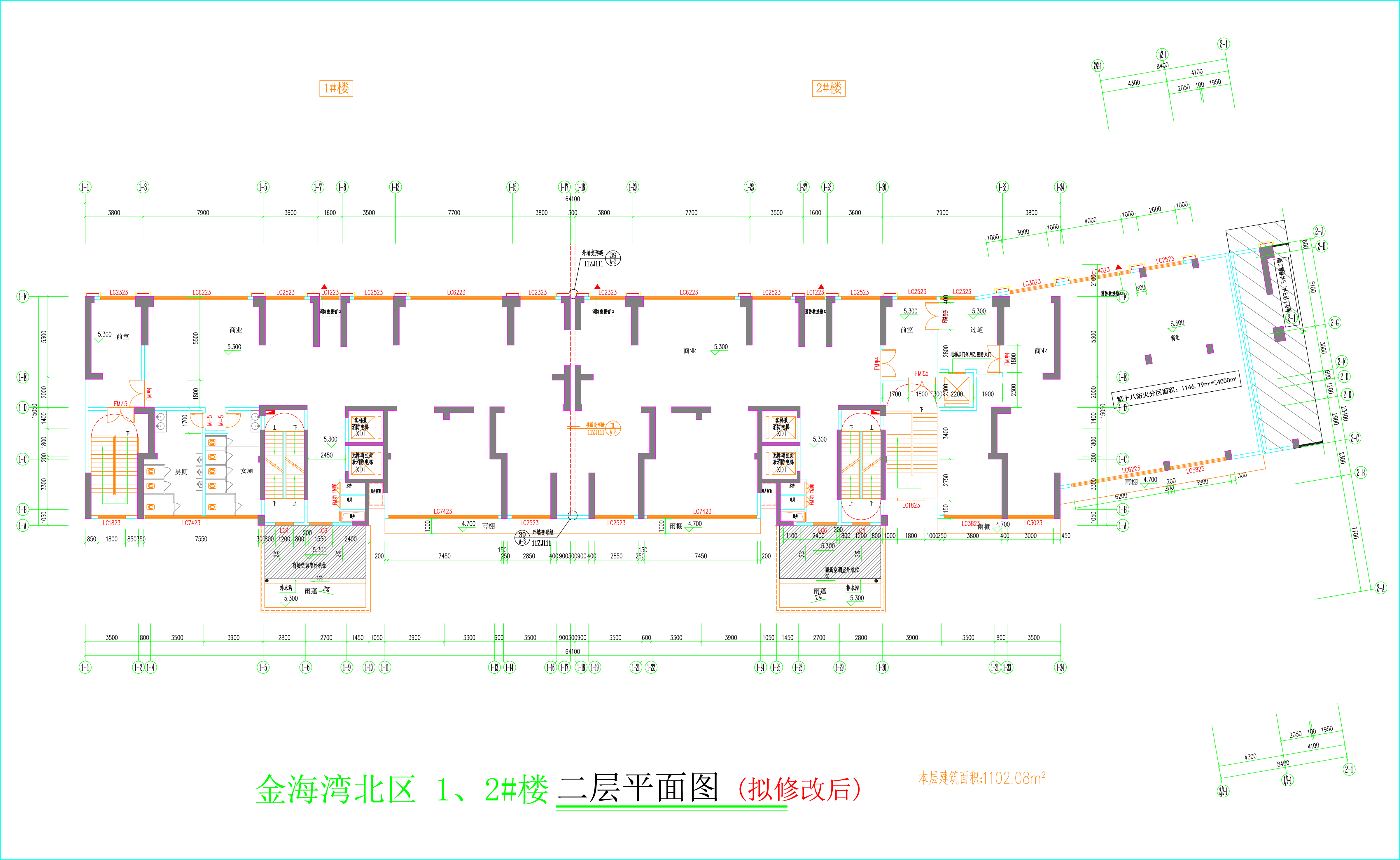 金海灣北區(qū)1、2#樓_二層平面圖（擬修改后）.jpg