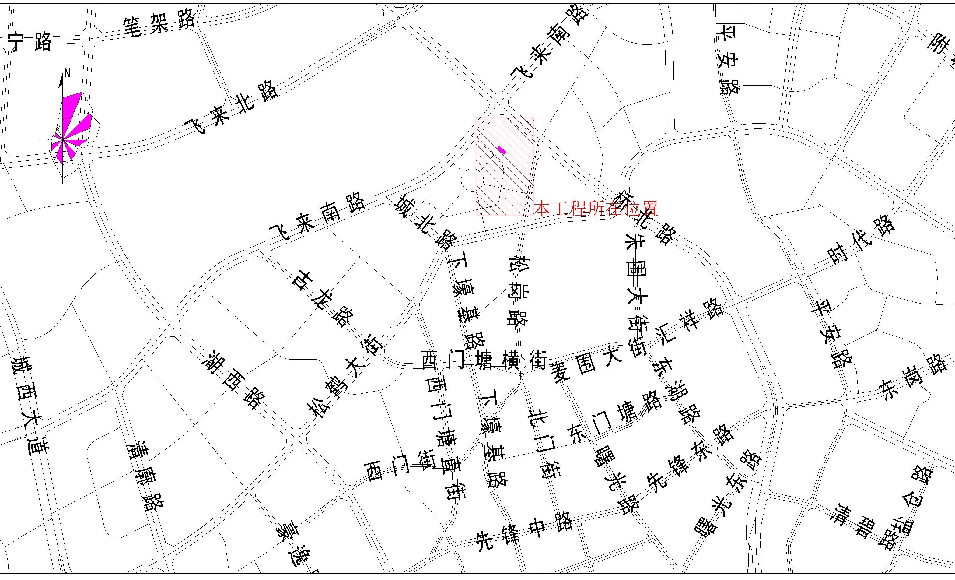 清遠市飛來湖鴿子坊市政中壓燃氣管道工程-區(qū)位圖.jpg